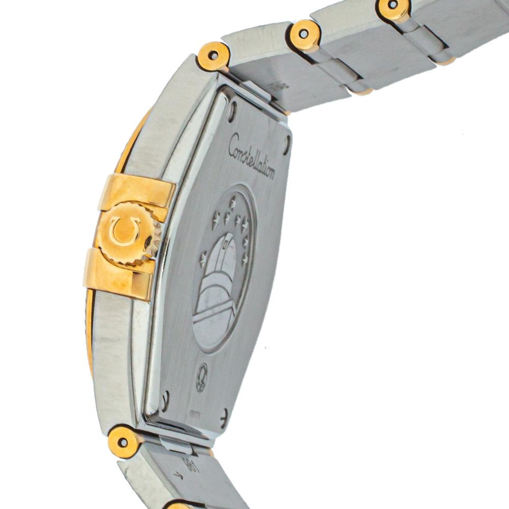 Omega Silver 18K Yellow Gold Constellation Men's Wristwatch 35mm 2