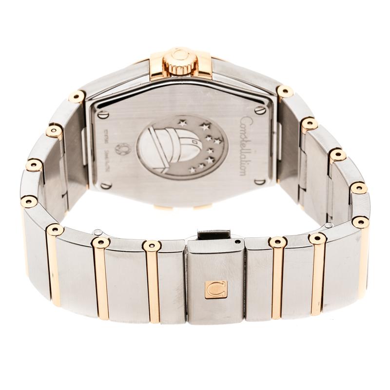 Omega Silver and 18K Yellow Gold Constellation Women's Wristwatch 34 mm 1