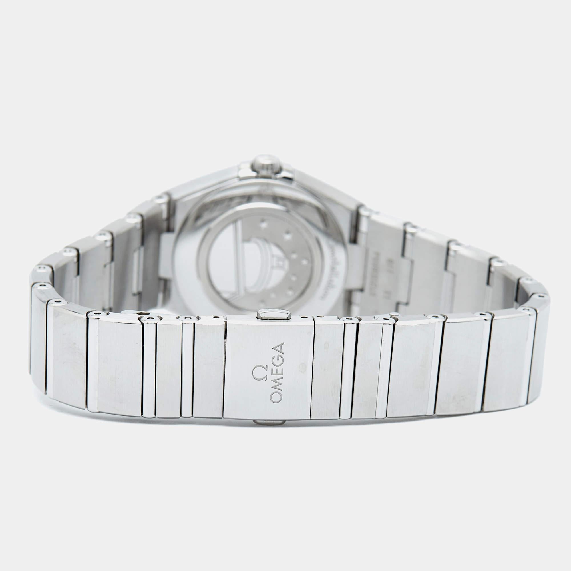 Omega Silver Diamond Stainless Steel Constellation 131.10.28.60.52.001 Women's W For Sale 4