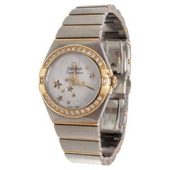 Omega Silver Gold Constellation Quadrella Watch Vintage Omega Silver Gold Constellation Quadrella Watch