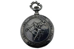 Omega Silver Pocket Watch circa 1894, First Year of Omega with Art Nouveau Motif