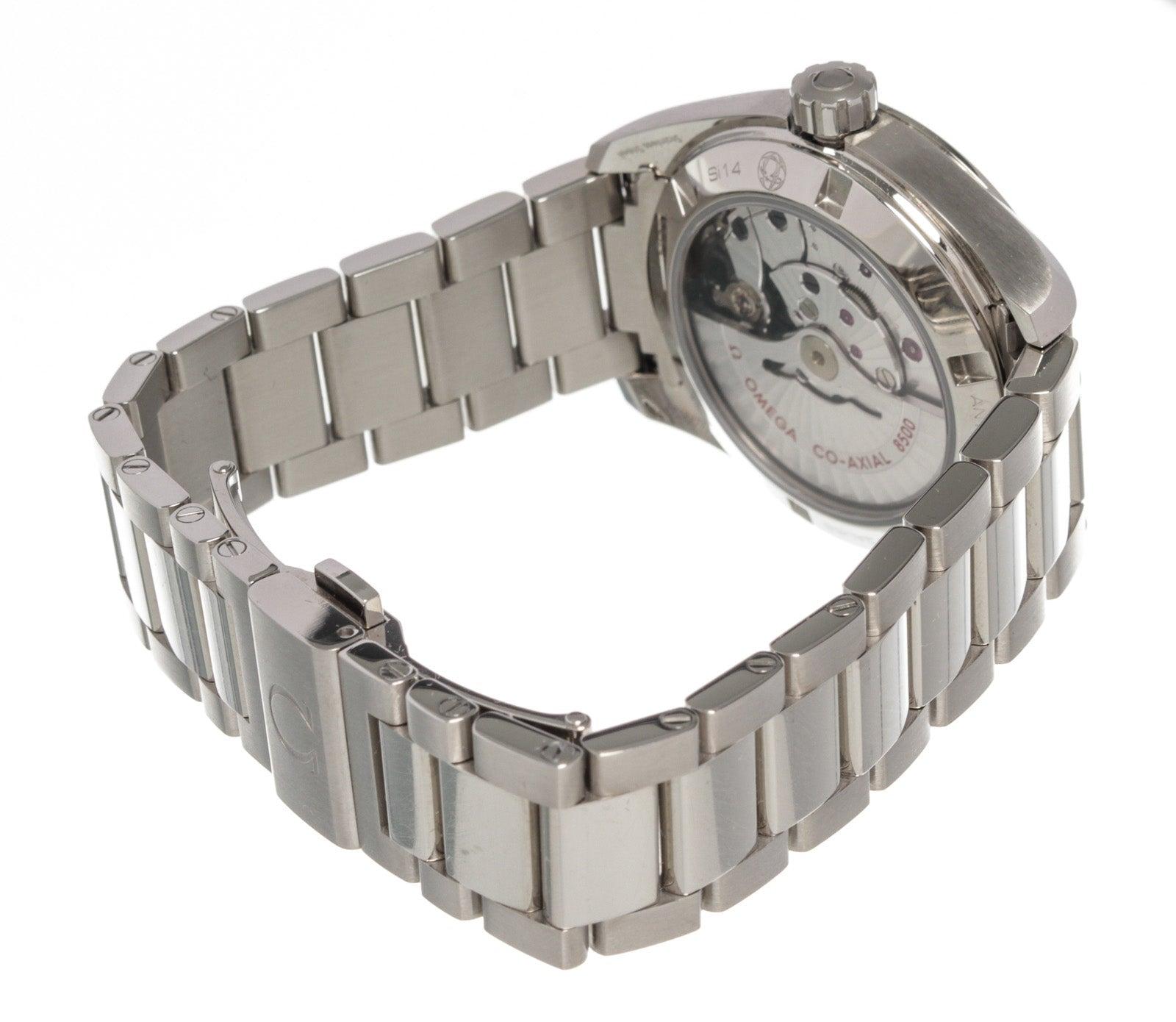Omega Silver Seamaster Watch In Good Condition For Sale In Irvine, CA