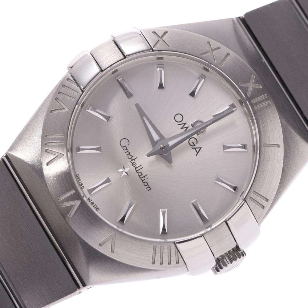 Omega Silver Stainless Steel Constellation 123.10 Women's Wristwatch 26 MM 1