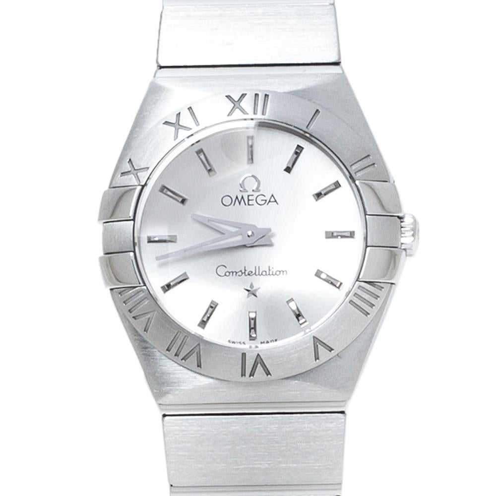 Omega Silver Stainless Steel Constellation 123.10.24.60.02.001  Wristwatch 1