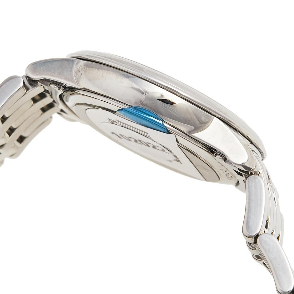 Omega Silver Stainless Steel Diamond Deville Prestige Women's Wristwatch 27 mm 2