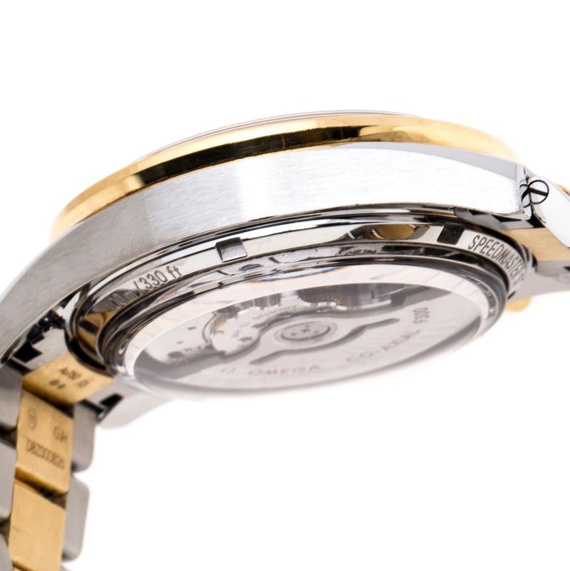 Omega Silver White 18K Yellow Gold Speedmaster '57 Men's Wristwatch 41.50 mm In Good Condition In Dubai, Al Qouz 2