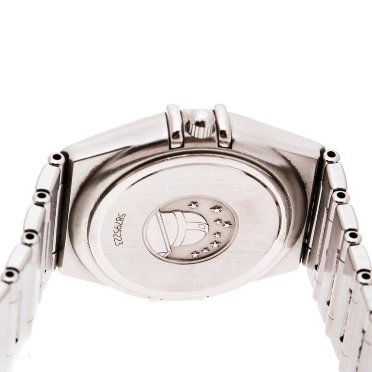 Omega Silver White Stainless Steel Constellation 1582 30 00 Women S Wristwatch 2 For Sale At 1stdibs
