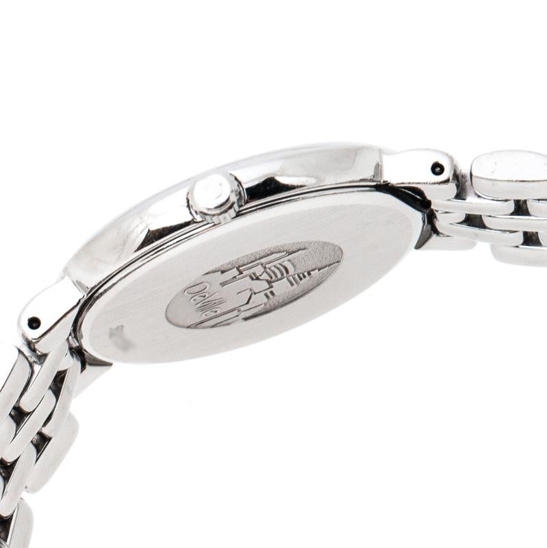 Contemporary Omega Silver White Stainless Steel De Ville  Women's Wristwatch 23 mm