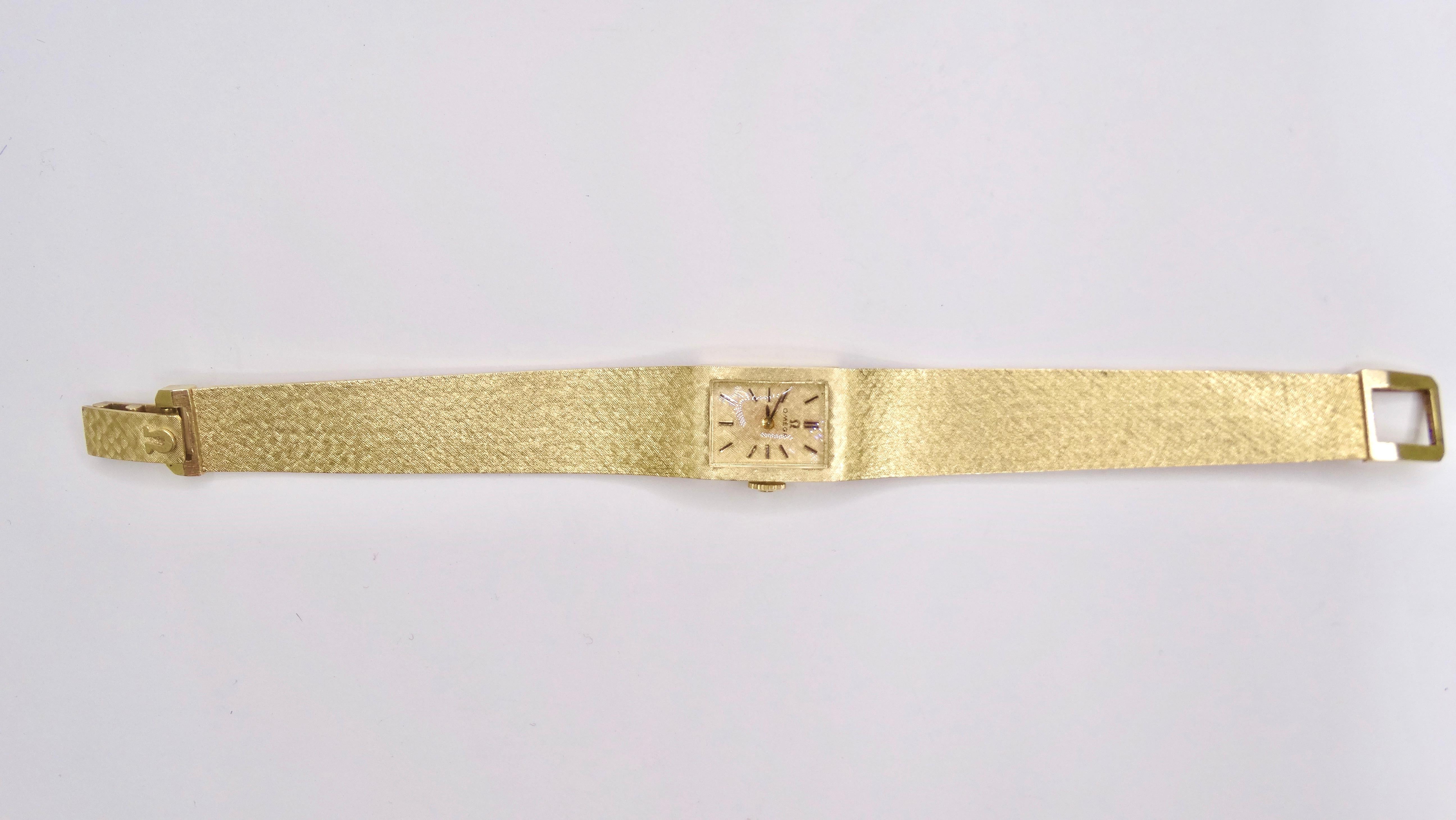 Omega Uhr aus massivem 14k Gold für Damen oder Herren im Angebot