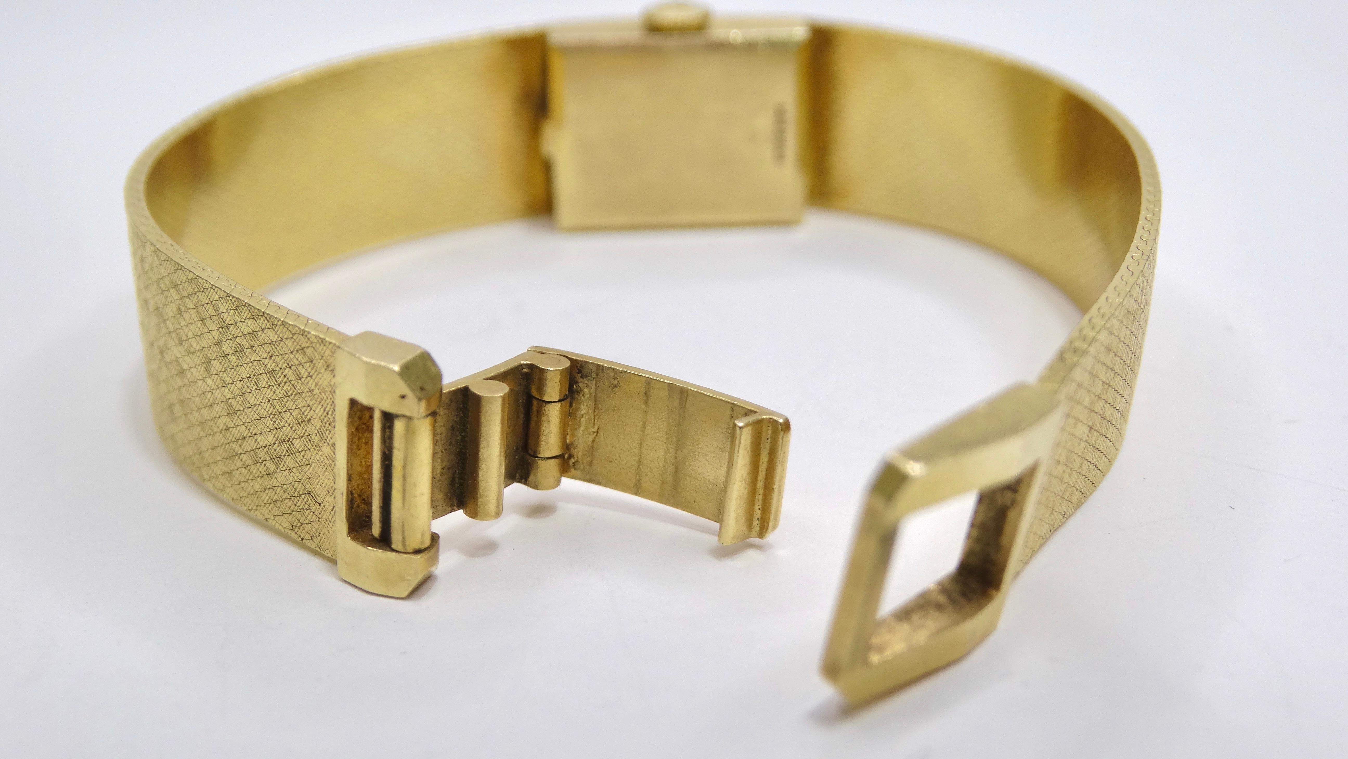 Women's or Men's Omega Solid 14k Gold Watch For Sale