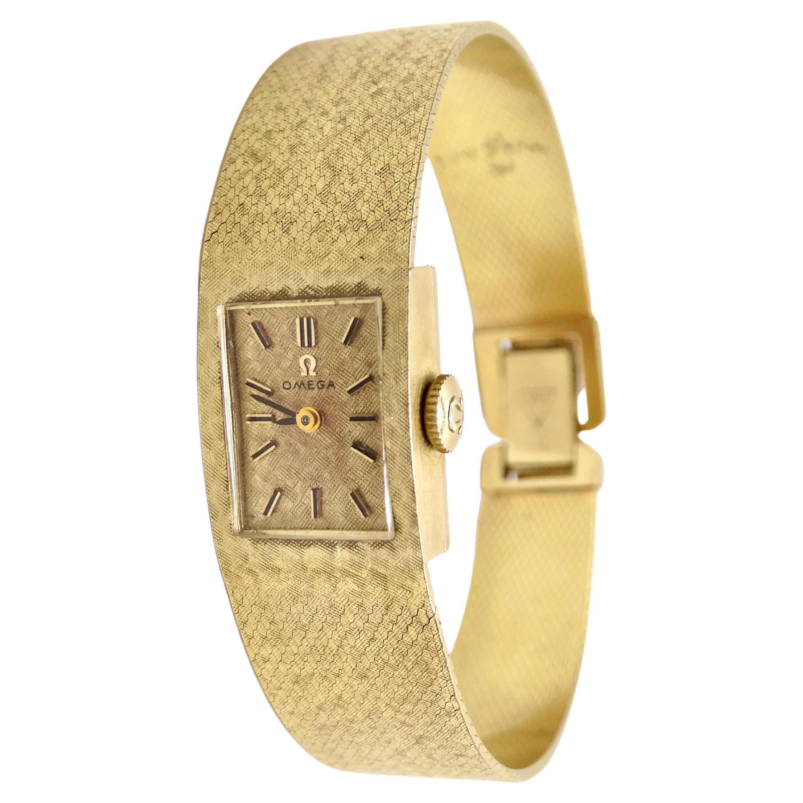 Omega Solid 14k Gold Watch For Sale at 1stDibs | omega 14k gold watch  vintage, omega 14k gold watch women's, 14k omega watch