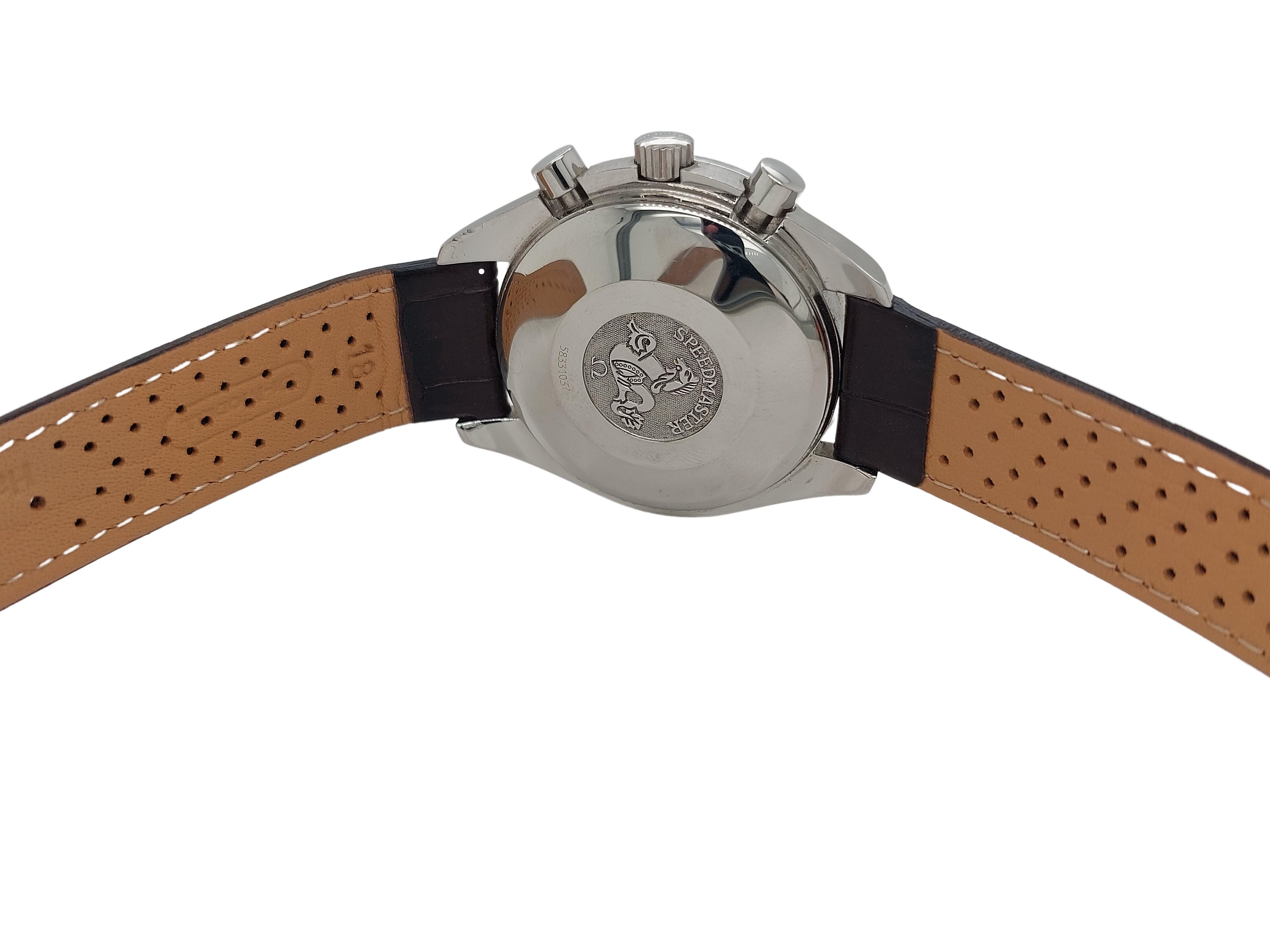 Omega Speed Master Triple Date Automatik-Armbanduhr, Brown Strap im Angebot 10