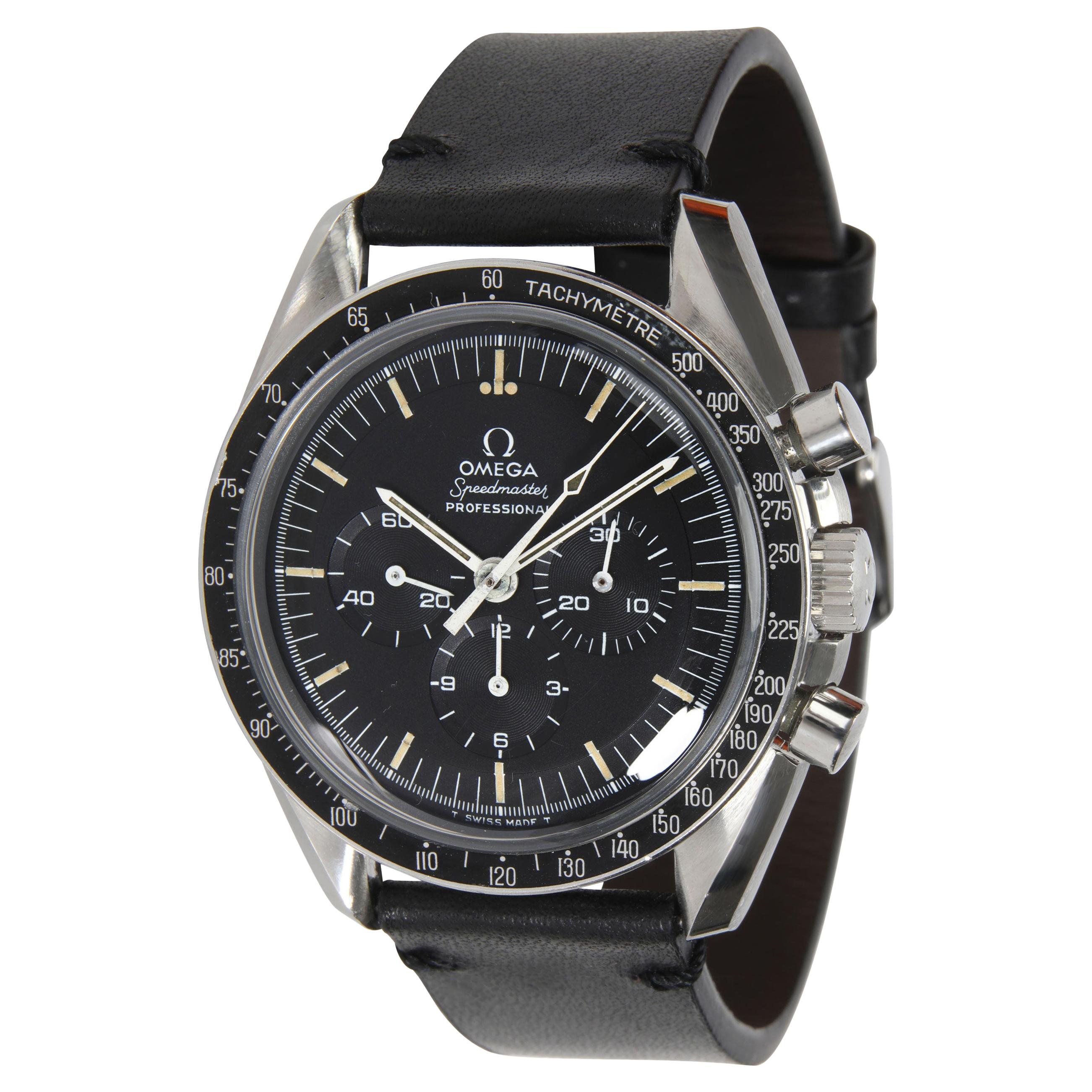 Omega Stainless Steel Speedmaster Chronograph Wristwatch Ref 145.022 circa 1969 at 1stDibs