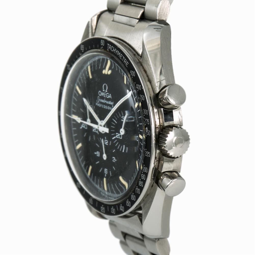 Contemporary Omega Speedmaster 145.022.78, Black Dial, Certified and Warranty For Sale