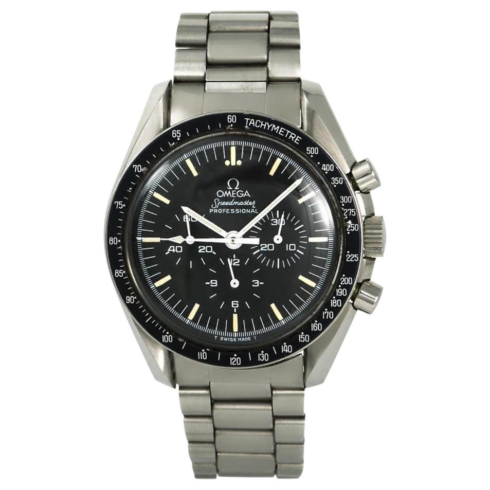 Omega Speedmaster 145.022.78, Black Dial, Certified and Warranty For Sale