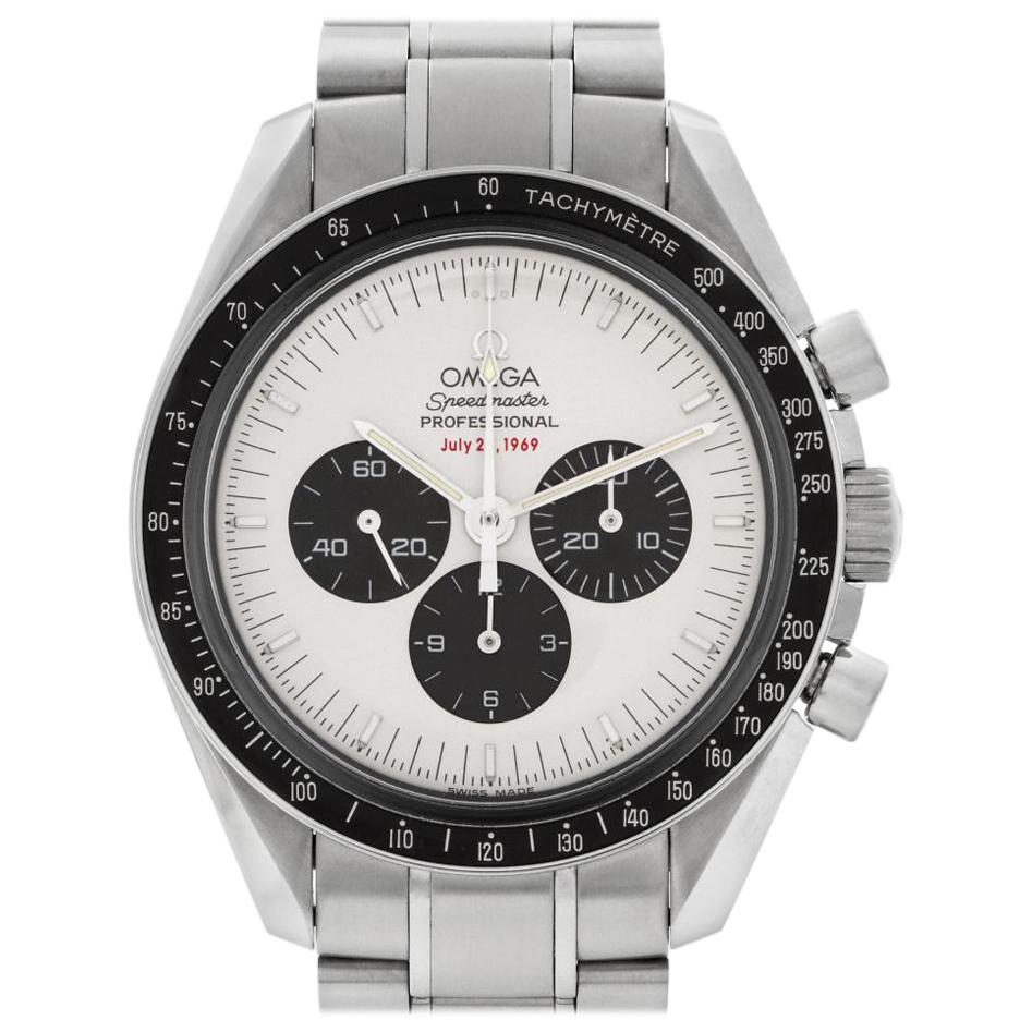 Omega Speedmaster 35693100 Stainless Steel White Dial Manual Watch For Sale