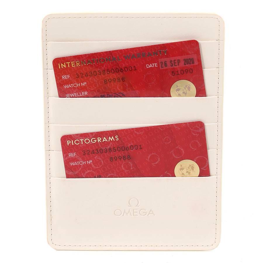 Omega Speedmaster 38 Co-Axial Chronograph Montre 324.30.38.50.06.001 Boîte Card en vente 5