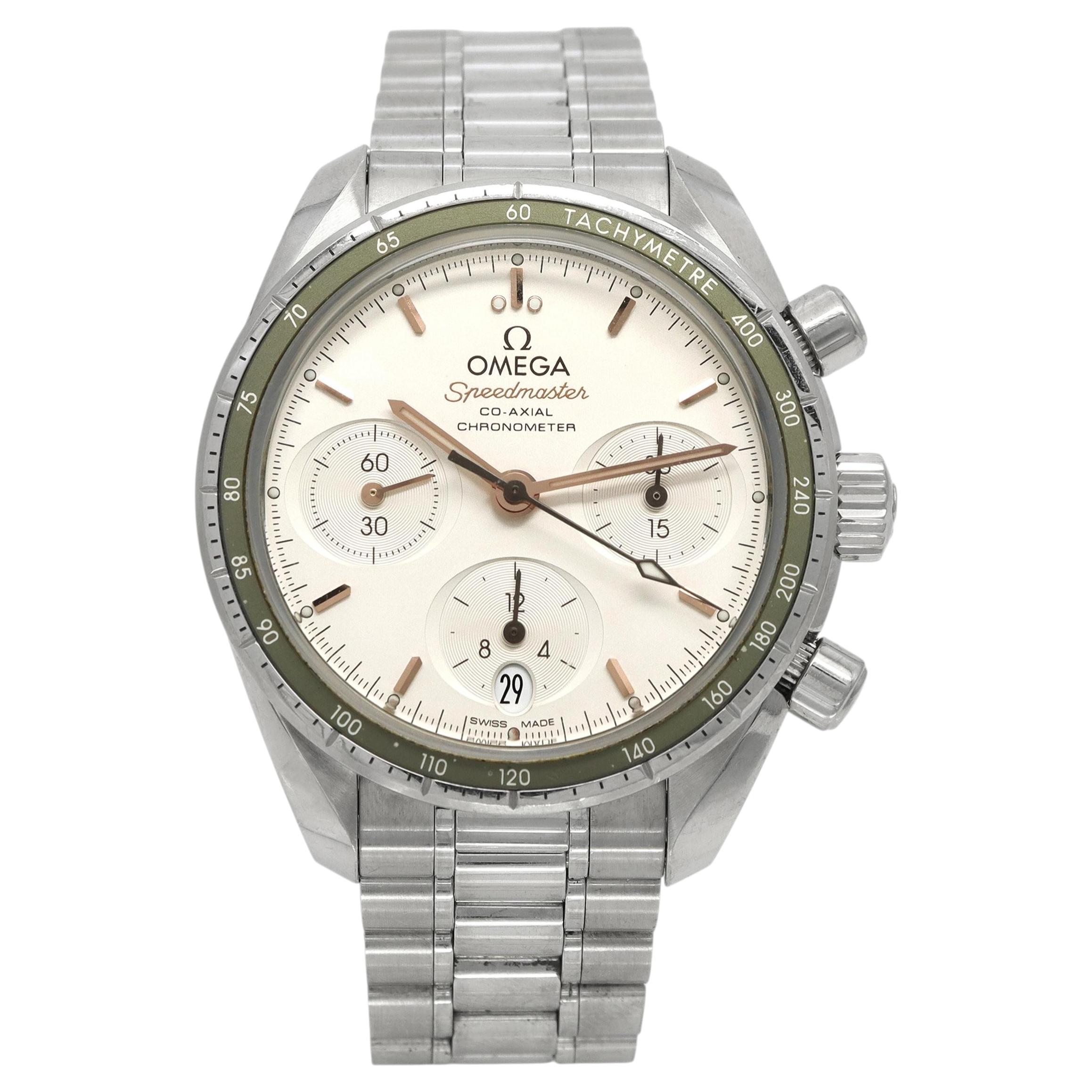Reloj cronógrafo Omega Speedmaster 38 Co-Axial Chronometer de acero inoxidable