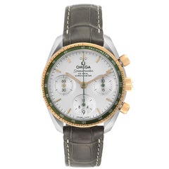 Omega Speedmaster 38 Steel Yellow Gold Mens Watch 324.23.38.50.02.001 Card