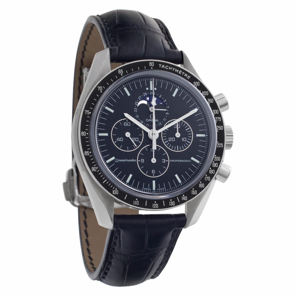 Omega Speedmaster 3876.50.31, schwarzes Zifferblatt, zertifiziert und Garantie Herren