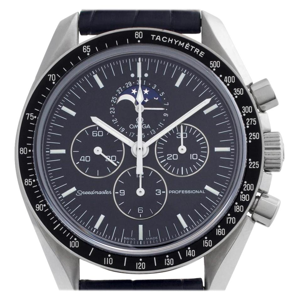 Omega Speedmaster 3876.50.31, schwarzes Zifferblatt, zertifiziert und Garantie