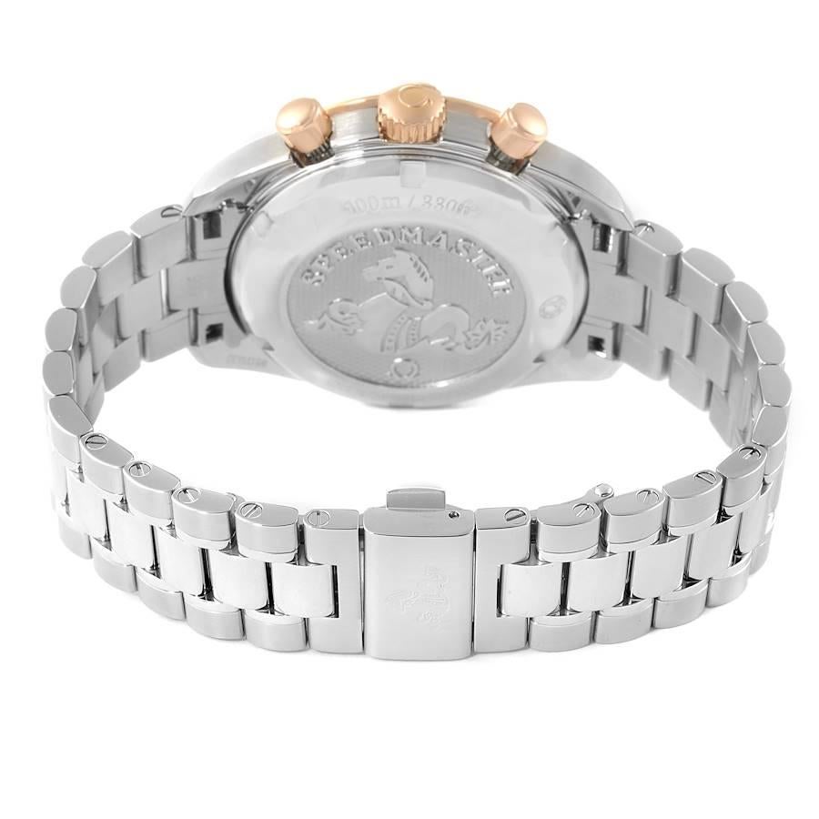 Men's Omega Speedmaster Steel Rose Gold Diamond Watch 324.28.38.40.06.001
