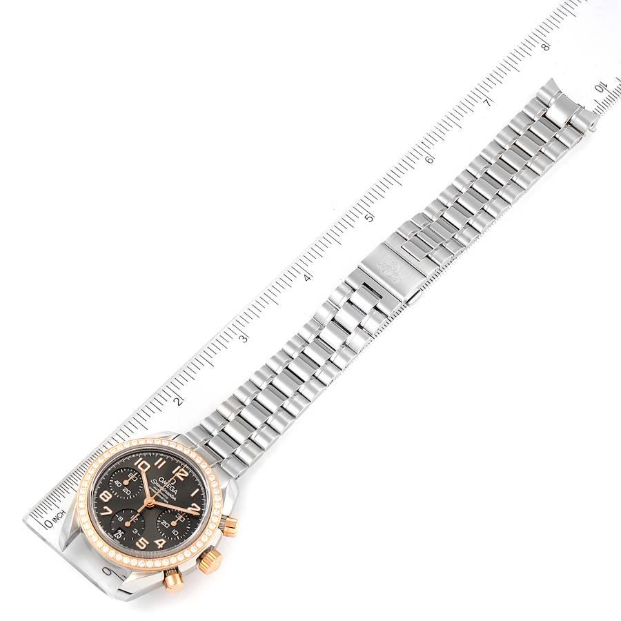 Omega Speedmaster Steel Rose Gold Diamond Watch 324.28.38.40.06.001 1