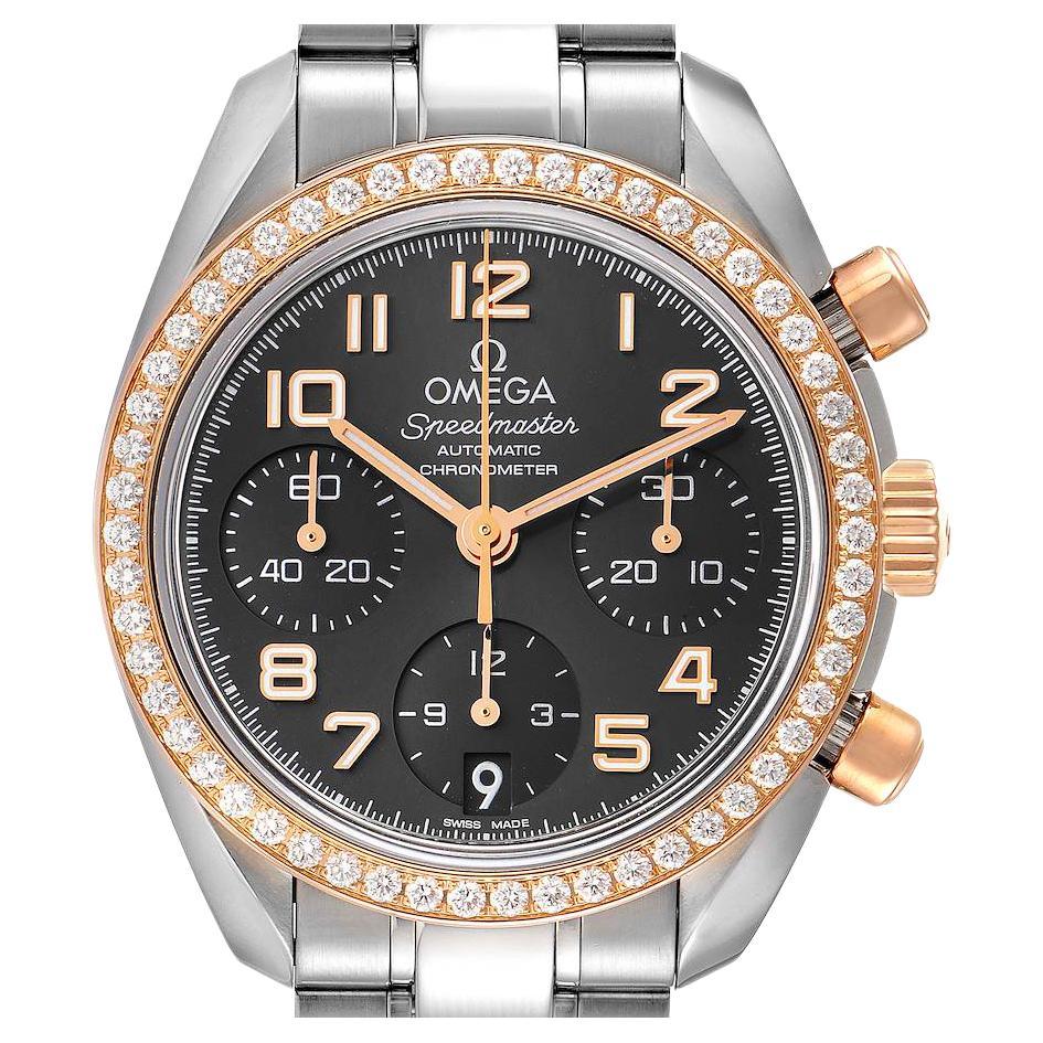 Omega Speedmaster Stahl-Roségold-Diamant-Uhr 324.28.38.40.06.001