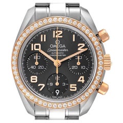Omega Speedmaster Steel Rose Gold Diamond Watch 324.28.38.40.06.001