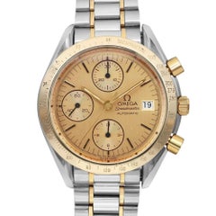 Omega Speedmaster 18k Yellow Gold Steel Champage Dial Mens Watch 3311.10.00