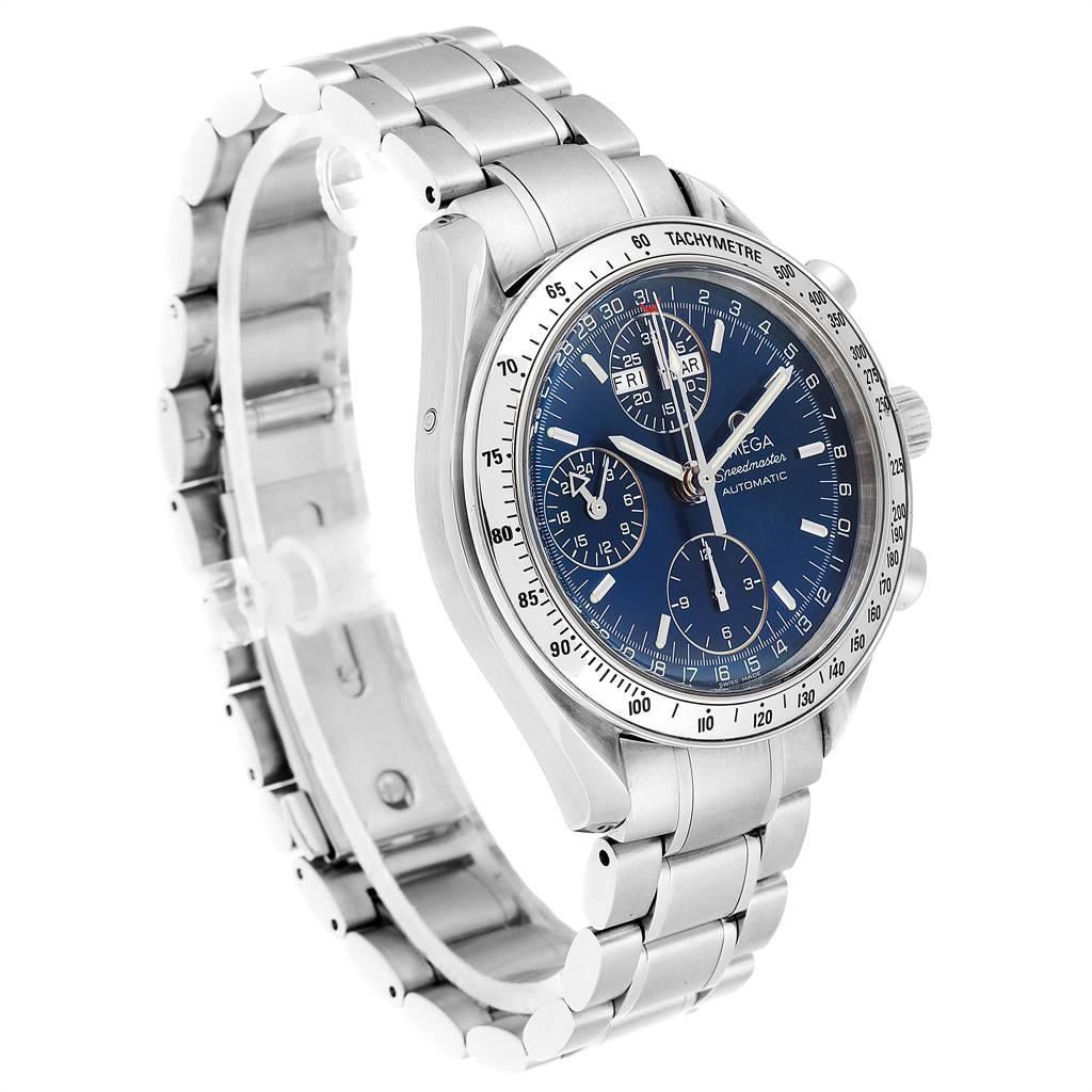 Omega Speedmaster Day-Date Blue Dial Men's Watch 3523.80.00 In Excellent Condition For Sale In Atlanta, GA