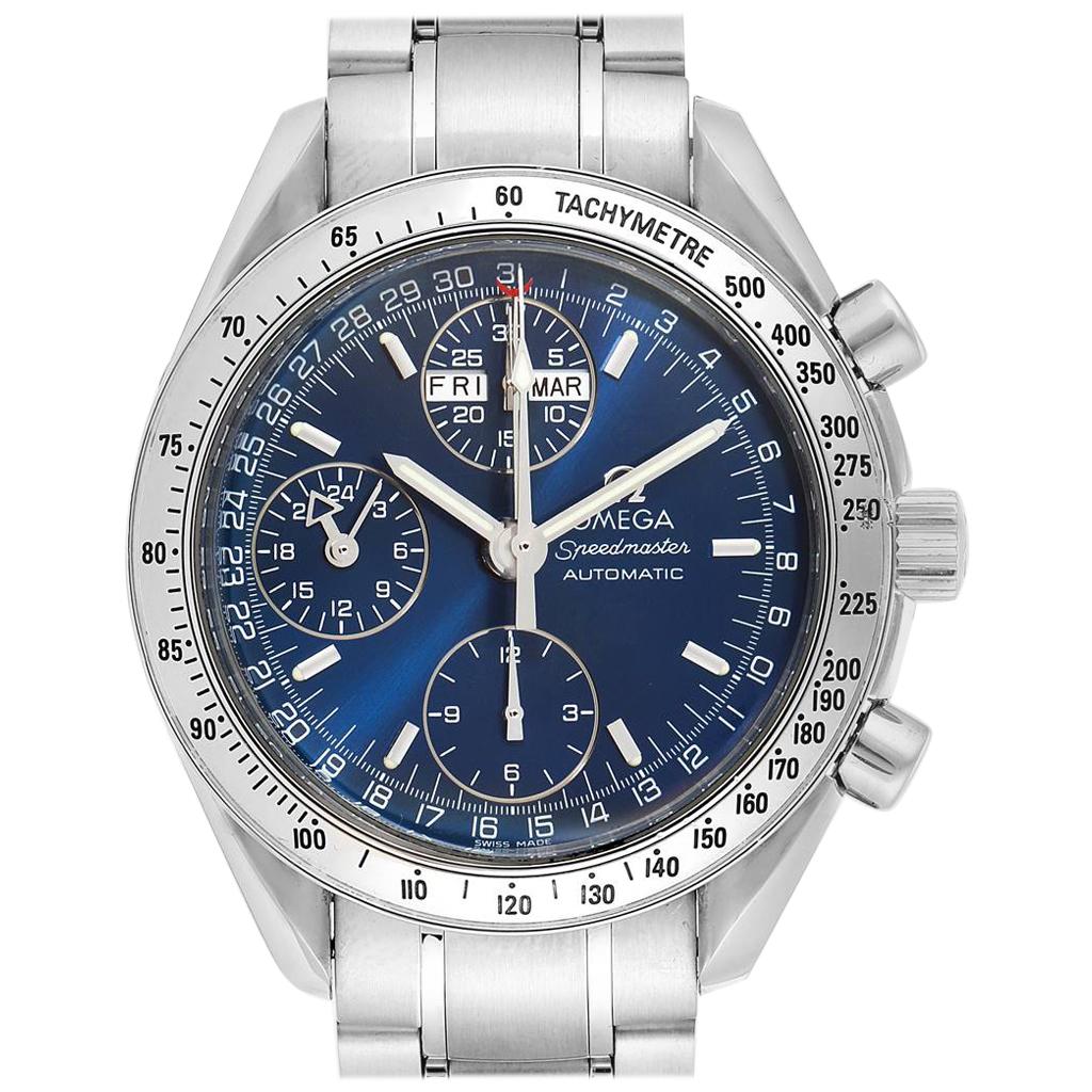 Omega Speedmaster Day-Date Blue Dial Men's Watch 3523.80.00 For Sale
