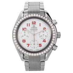Omega Speedmaster 39mm Diamond Mother-of-Pearl Steel Chronograph Watch