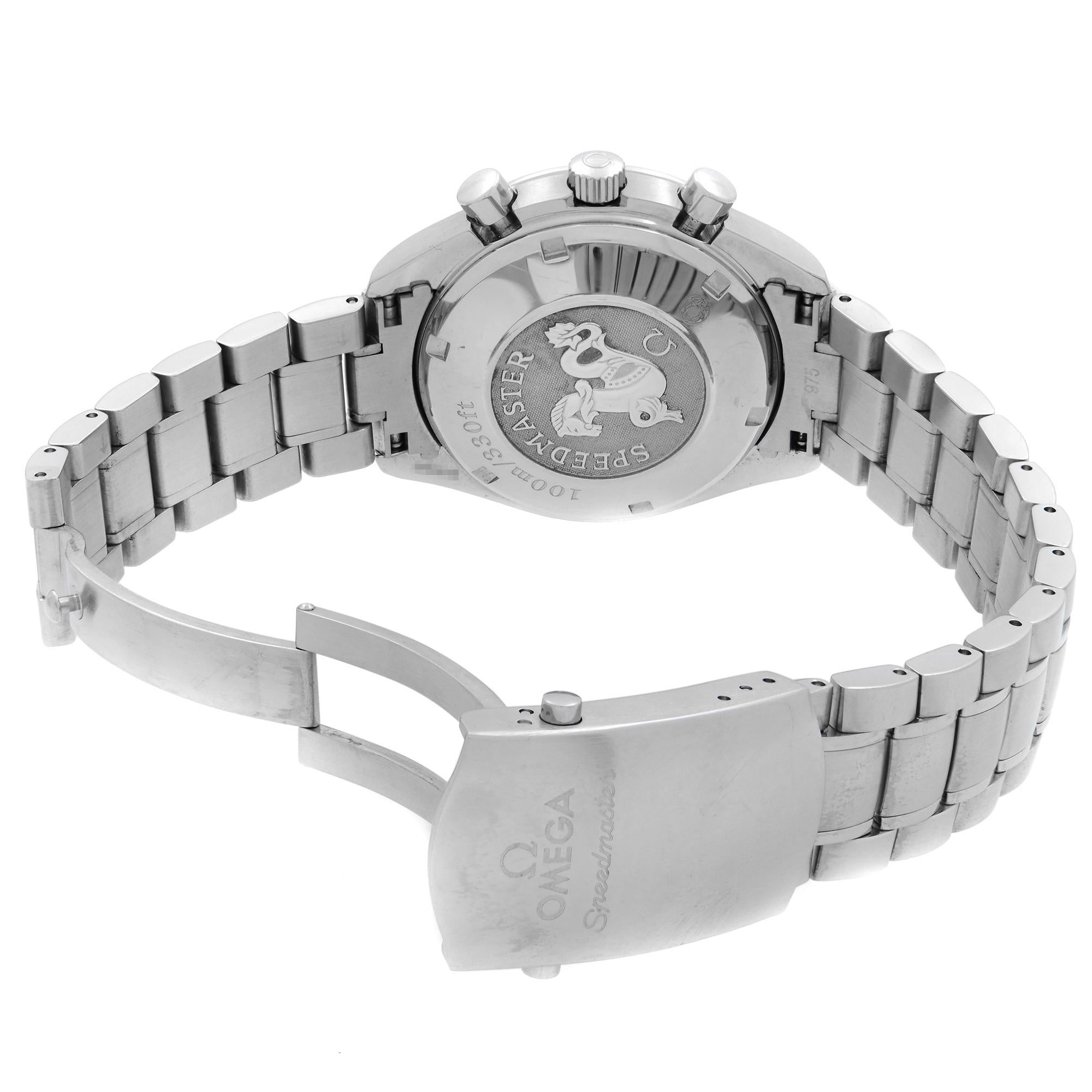 Omega Speedmaster Steel Black Panda Dial Automatic Mens Watch 3210.51.00 en vente 2
