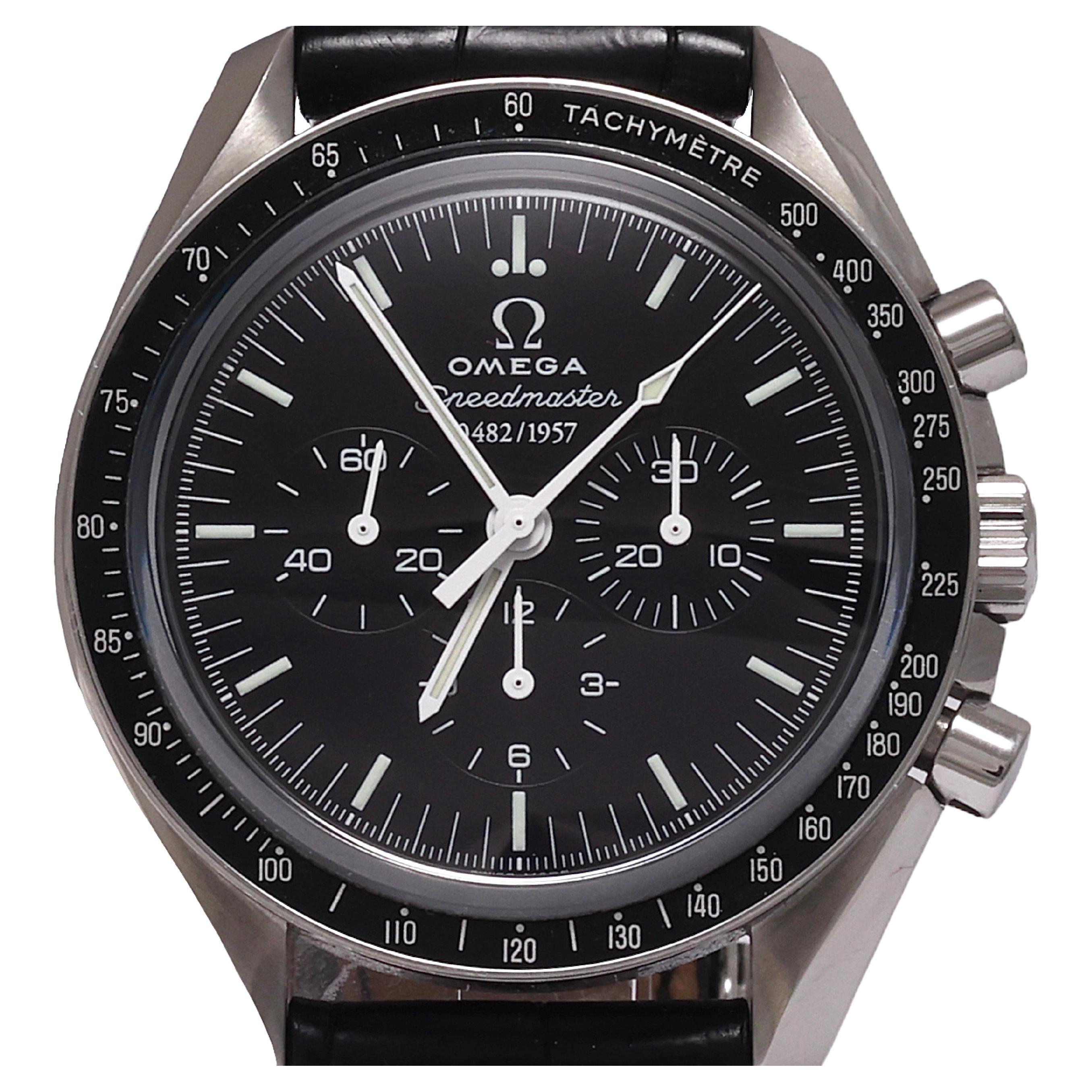 Omega Speedmaster 50th Anniversary Limited Edition Co Axial Chronograph Watch For Sale