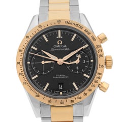 Omega Speedmaster 57 18k Rose Gold Steel Black Dial Watch 331.20.42.51.01.002