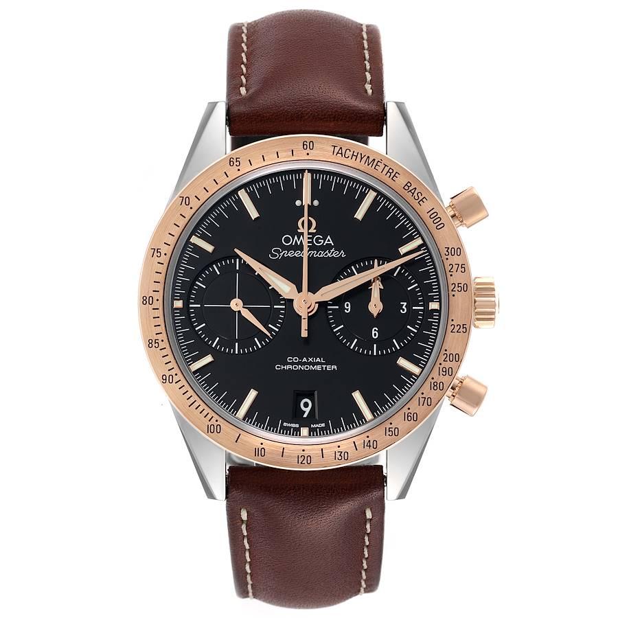 Omega Speedmaster 57 Co-Axial Chronograph Watch 331.22.42.51.01.001. Automatic self-winding chronograph movement with column wheel mechanism and Co-Axial Escapement. Silicon balance-spring on free sprung-balance, 2 barrels mounted in series,