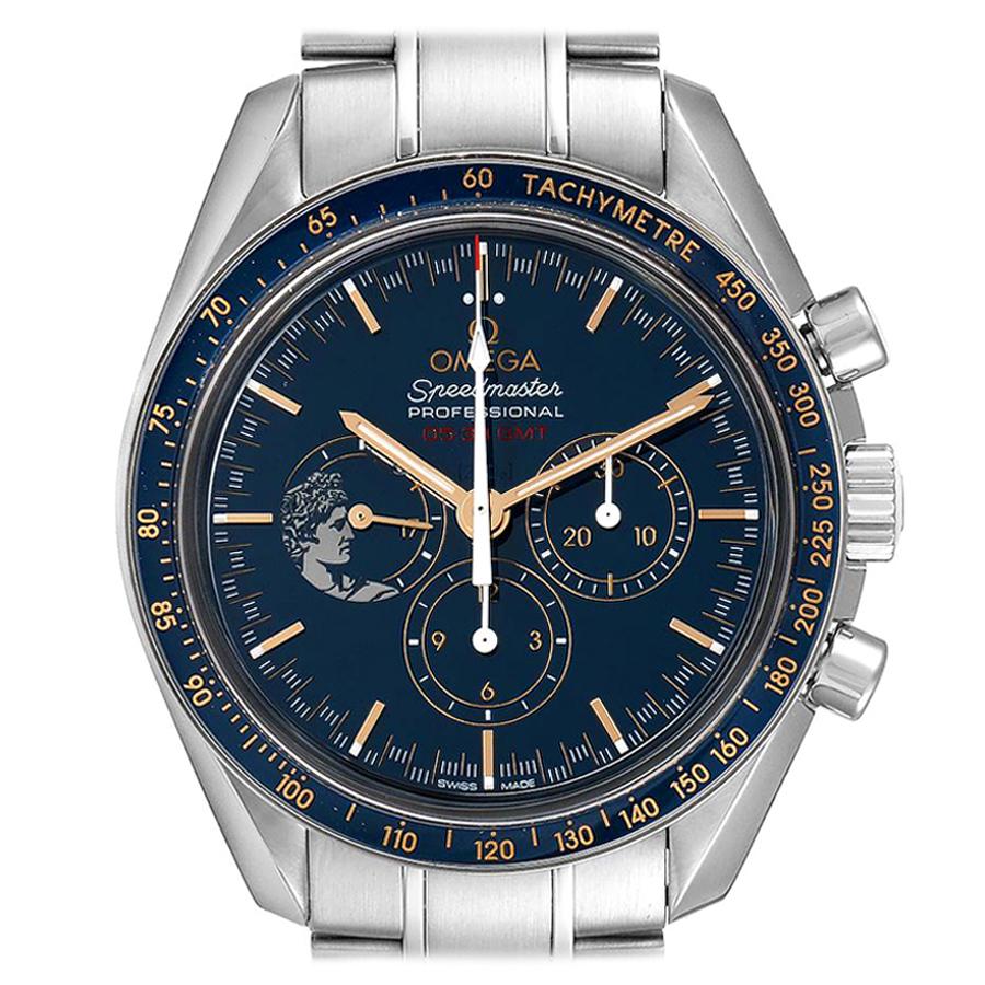 Omega Speedmaster Apollo 17 LE Blue Dial Moonwatch 311.30.42.30.03.001 For Sale