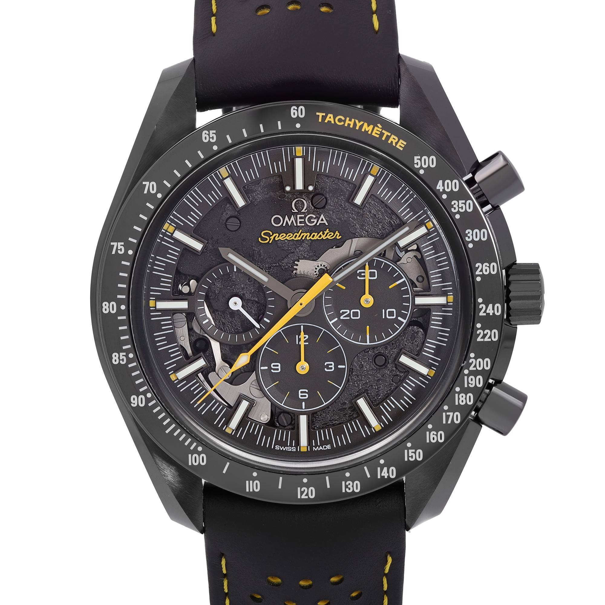 Unworn Omega Speedmaster Dark Side Of The Moon Apollo 8 Ceramic  Black Dial Men's Manual Wind Watch 311.92.44.30.01.001. This Beautiful Timepiece is powered by a Manual Wind  Movement and Features: Black Ceramic Case with a Black Rubber Strap, Fixed