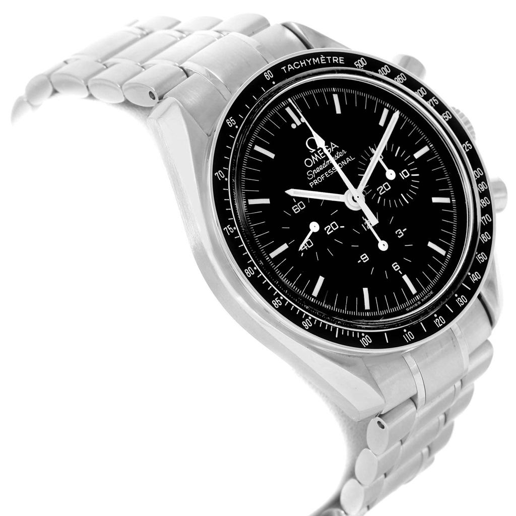 Omega Speedmaster Apollo Limited 30th Anniversary Moonwatch 3560.50.00. Mouvement chronographe à remontage manuel. Le fond du boîtier est frappé de l'emblème de la mission Apollo II et des premiers mots prononcés par Neil Armstrong après