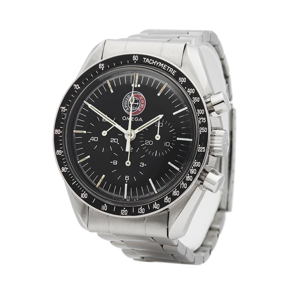 Ref: COM1769
Manufacturer: Omega
Model: Speedmaster
Model Ref: ST1450022
Age: Circa 1970's
Gender: Mens
Complete With: Box & Archive Extract
Dial: Black Baton
Glass: Plexiglass
Movement: Mechanical Wind
Water Resistance: Not Recommended for Use in