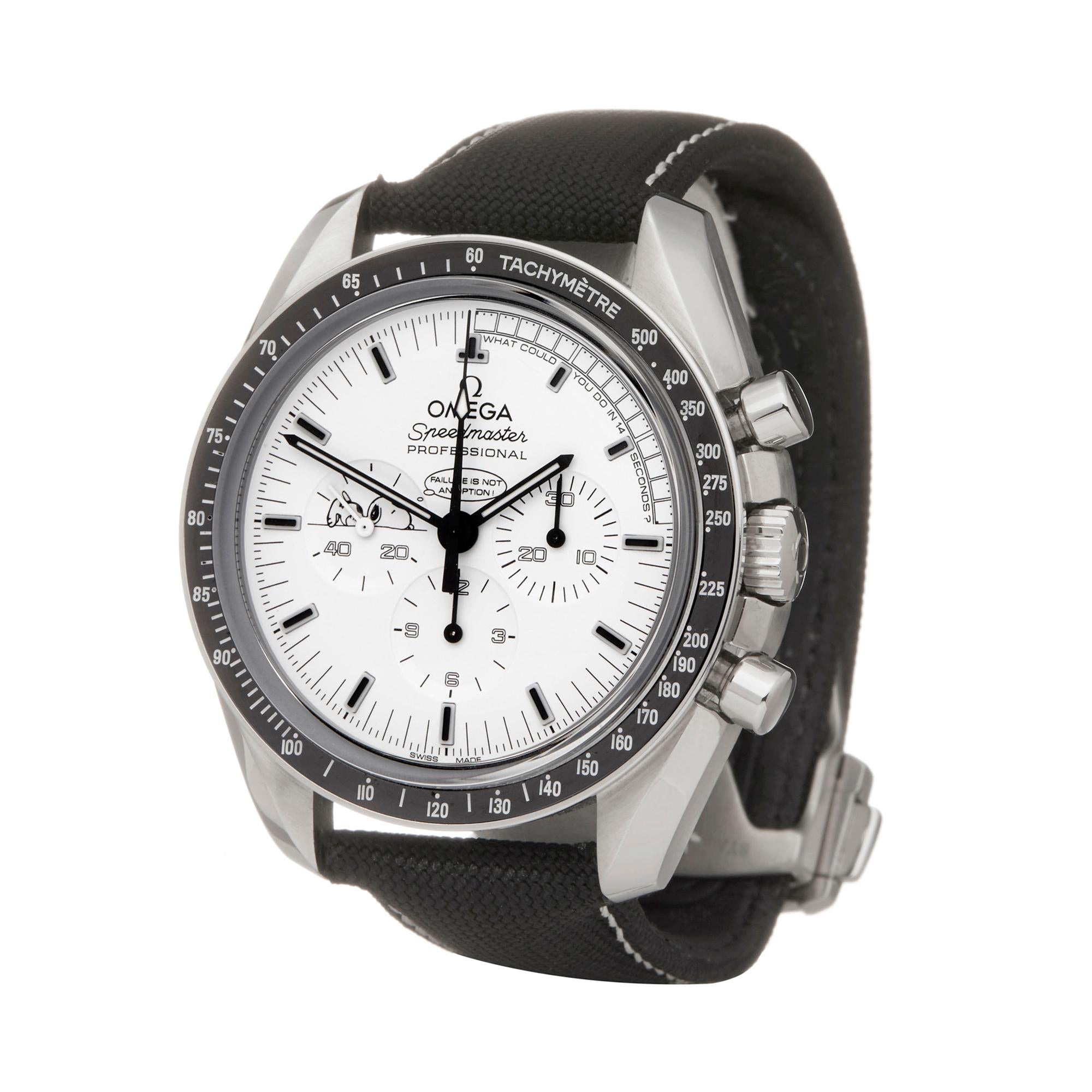 Ref: W6156
Manufacturer: Omega
Model: Speedmaster
Model Ref: 311.32.42.30.04.003
Age: 19th March 2019
Gender: Mens
Complete With: Box, Manuals, Guarantee, Pictogram Card,  Omega Cloth, Omega Apollo 13 Booklet
Dial: White Baton
Glass: Sapphire