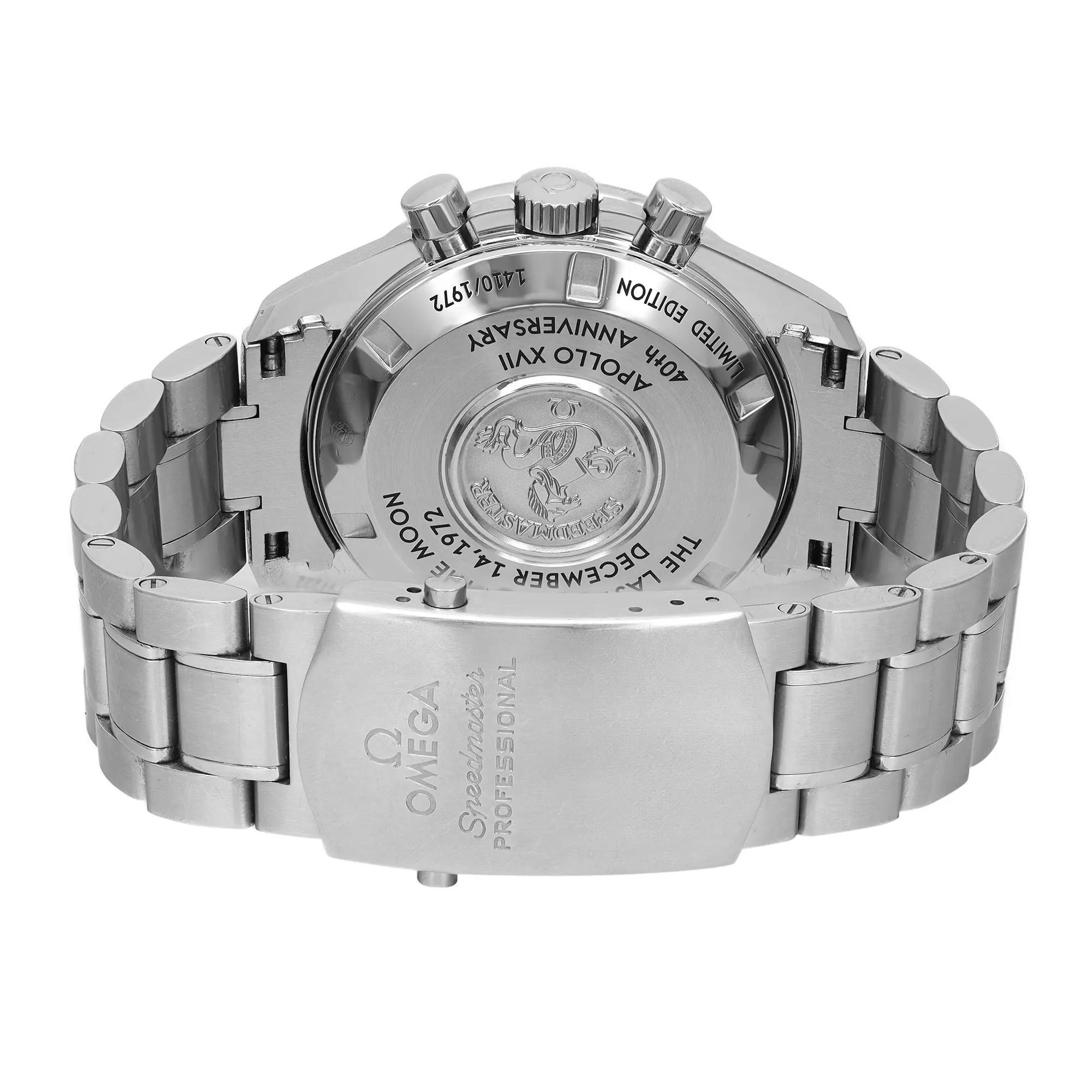 Omega Speedmaster Apollo XVII 42mm Steel Silver Dial Watch 311.30.42.30.99.002 In Excellent Condition For Sale In New York, NY