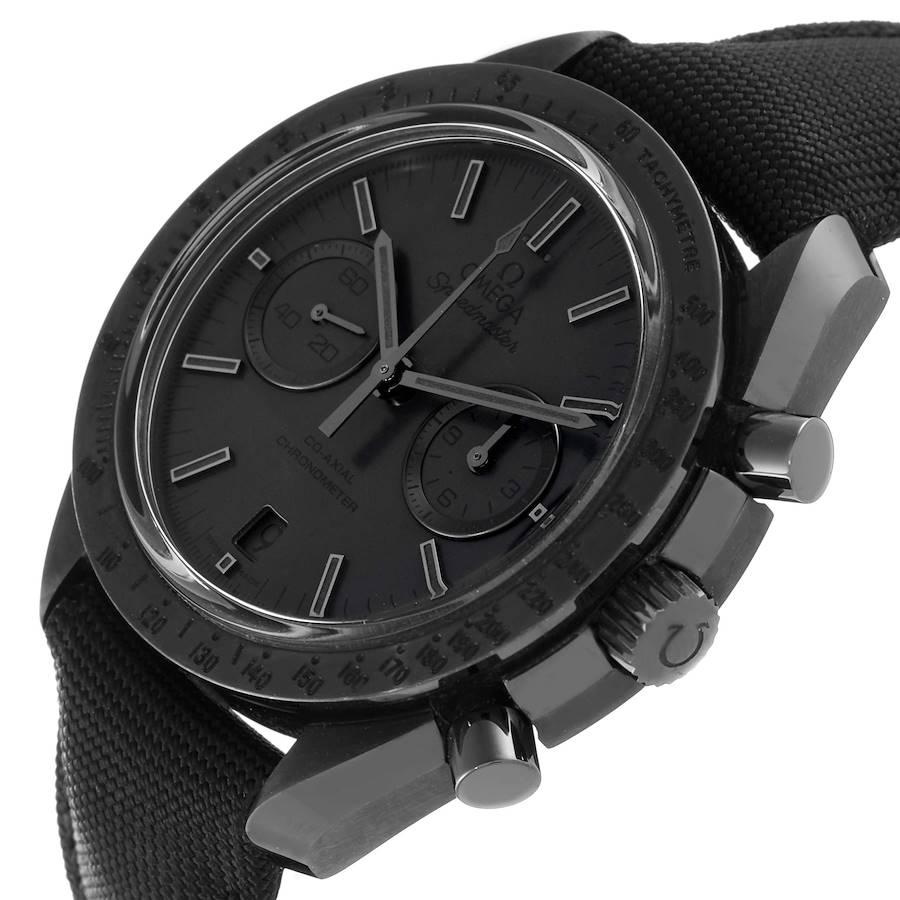Omega Speedmaster Black Dark Side of the Moon Watch 311.92.44.51.01.005 Box Card In Excellent Condition In Atlanta, GA