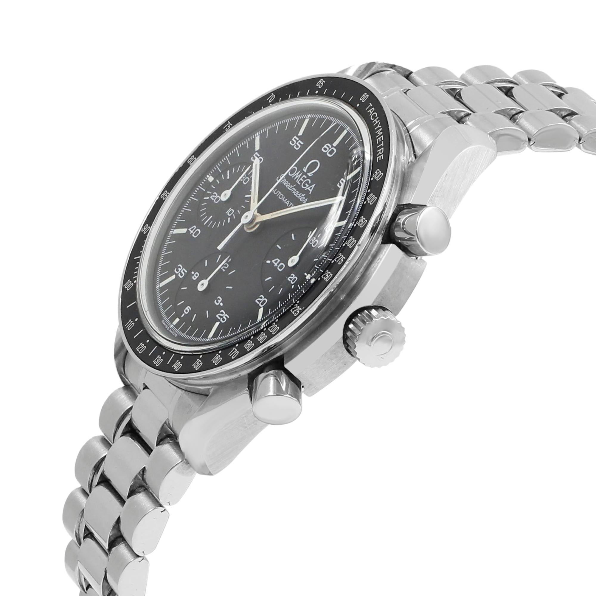 Omega Speedmaster Black Dial Reduced Steel Automatic Men's Watch 3510.50.00 In Excellent Condition In New York, NY