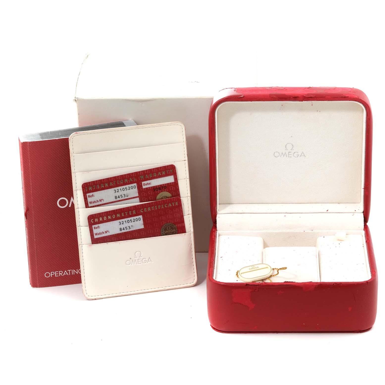 Omega Speedmaster Black Red Casino Dial Steel Mens Watch 3210.52.00 Box Card 3