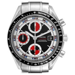 Omega Speedmaster Montre Casino noire et rouge à cadran en acier pour hommes 3210.52.00 avec carte de crédit