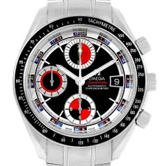 Omega Speedmaster Black Red Dial Chronograph Steel Watch 3210.52.00