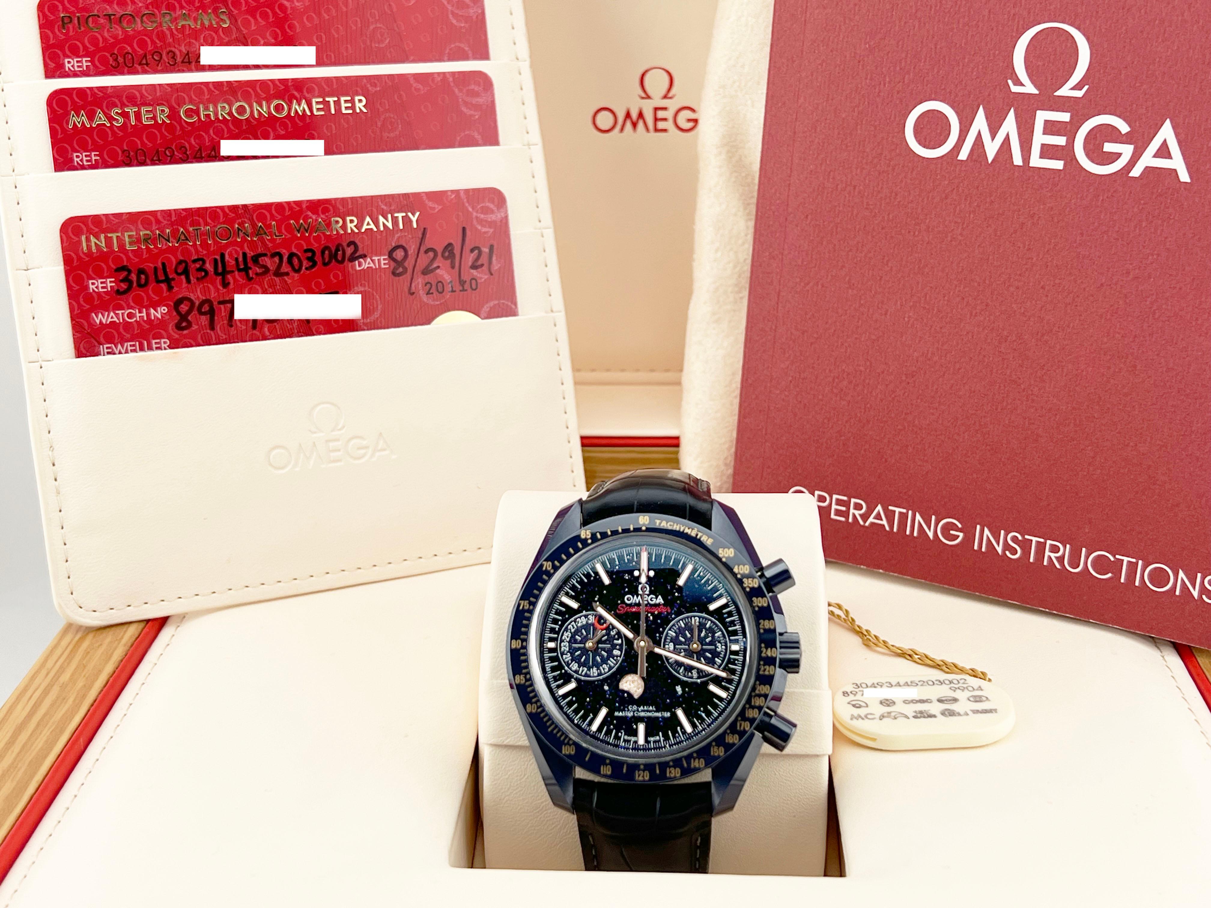Numero di stile: 304.93.44.52.03.002



Anno: 2021

 

Model: Omega Speedmaster Moonphase

 

Materiale della cassa: Ceramica blu 

 

Fascia: pelle blu

 

Lunetta: ceramica blu 

 

Quadrante: quadrante blu avventurina OMEGA 

 

Volto: Cristallo