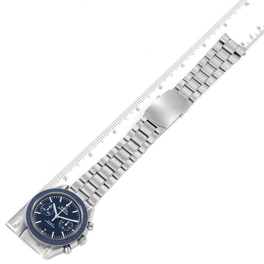 Omega Speedmaster Blue Dial Titanium Watch 311.90.44.51.03.001 Box Card 1